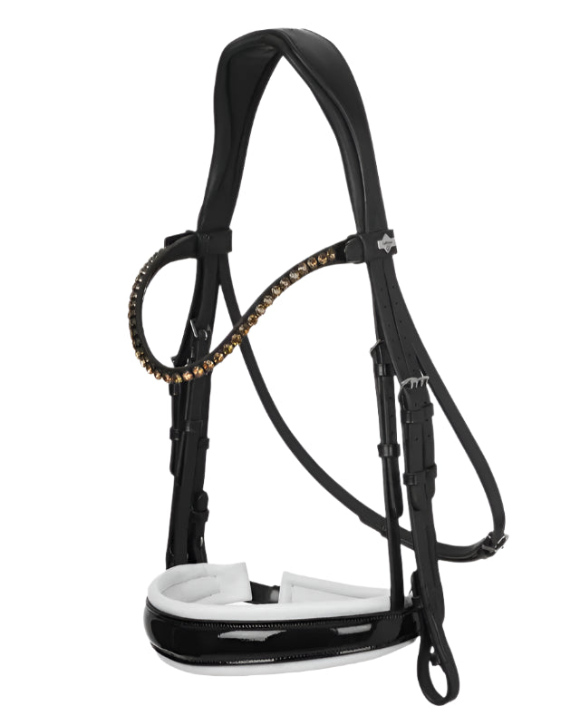 LeMieux Kudos Double Bridle Black/White