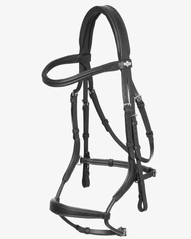 LeMieux Arika Adjustable Anatomic Noseband Bridle Black/Silver