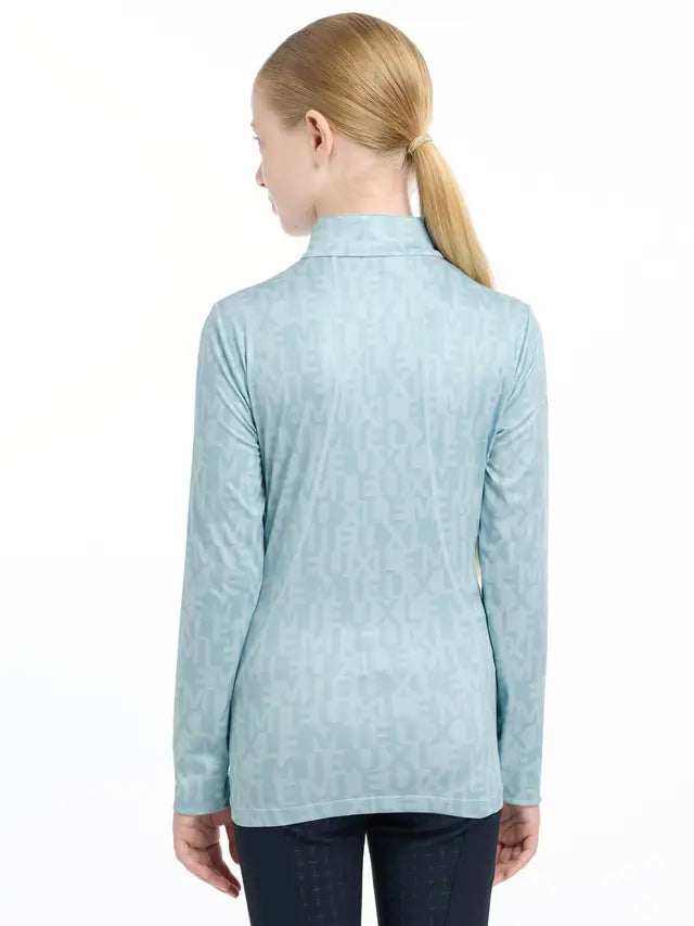 LEMIEUX Young Rider Casey Base Layer - Glacier Long Sleeve Quarter Zip Equestrian Apparel