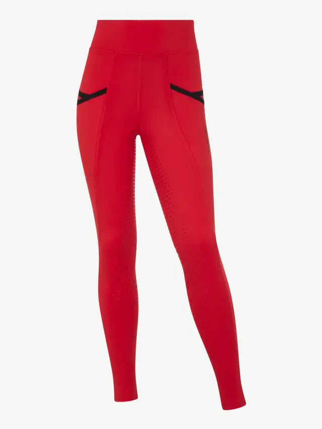 Lemieux Kids Red Riding Leggings - Pull On Breeches with Pockets & Silicone Grip for Horse Riding