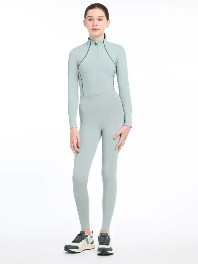 LeMieux Young Rider Orla Glacier Riding Leggings: Equestrian Apparel for Youth