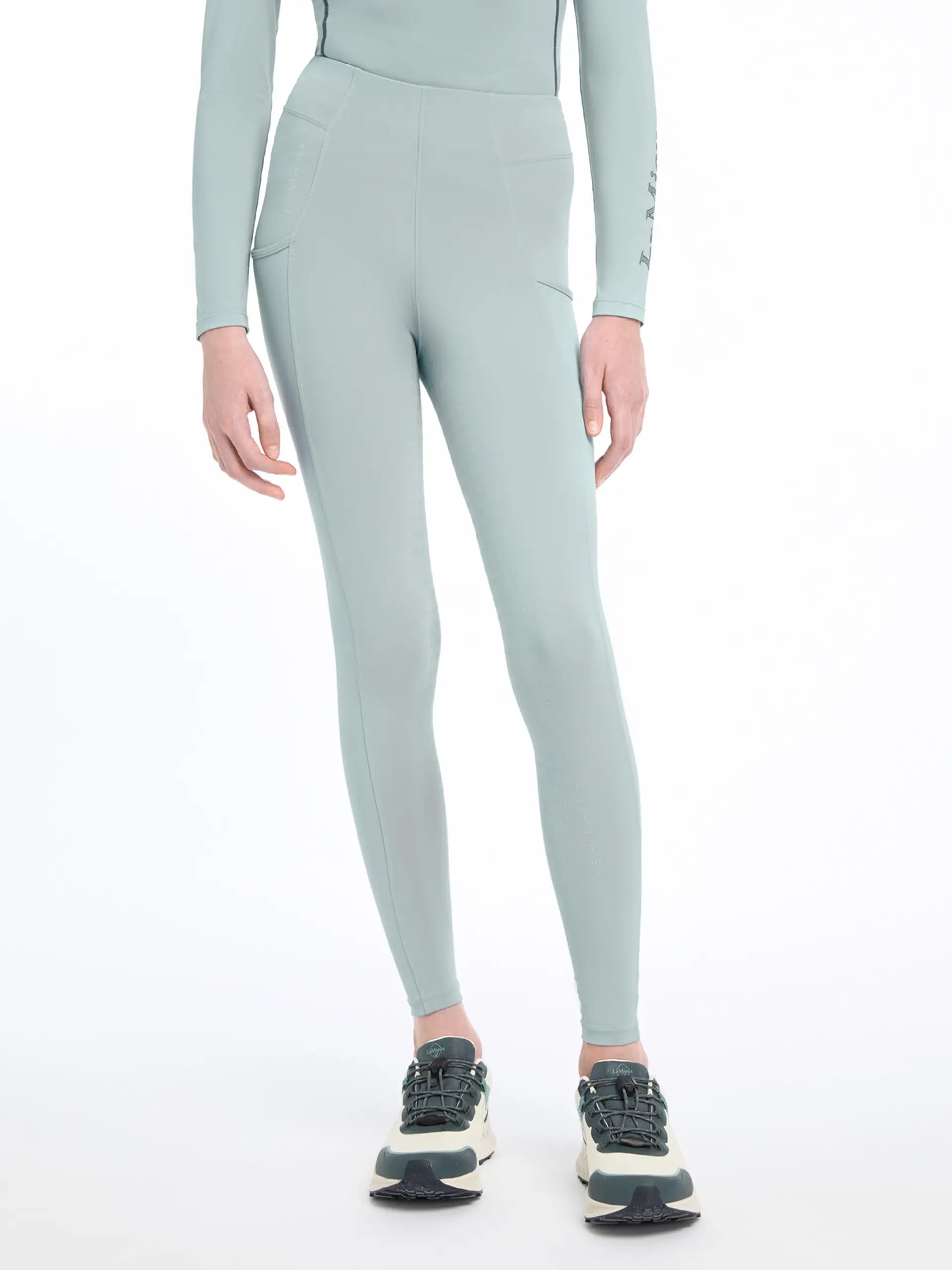 LEMIEUX Young Rider Orla Pull Ons Glacier - Equiflair: Moisture-wicking, Grip, Pockets, Seamless