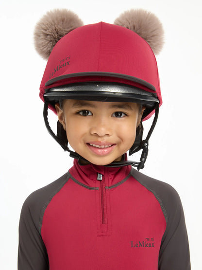 LeMieux Mini Double Pom Hat Silk Ember