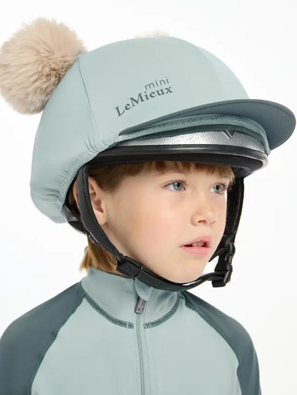 LeMieux Mini Double Pom Hat Silk Glacier