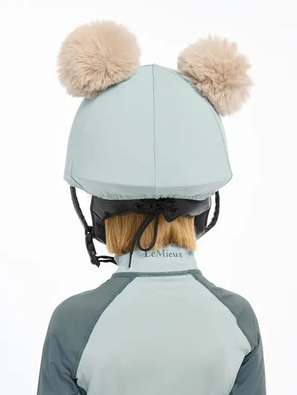 LeMieux Mini Double Pom Hat Silk Glacier