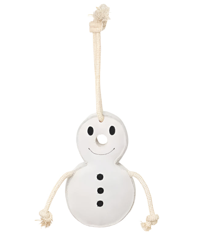 LE MIEUX Snowman Horse Toy Equiflair - Natural Husk, Rope Arms, Pull Play