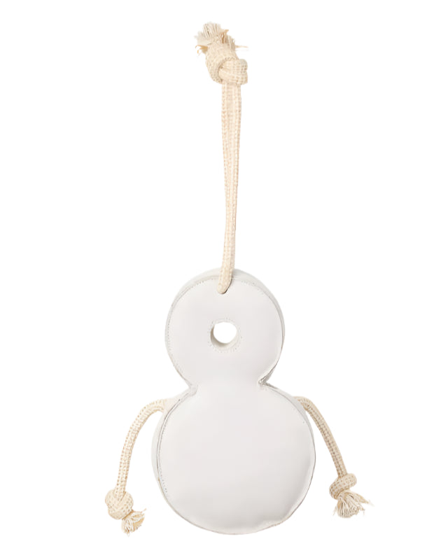 Equiflair Snowman Horse Toy: Hessian-lined Natural Husk Fill, Rope Pull Play