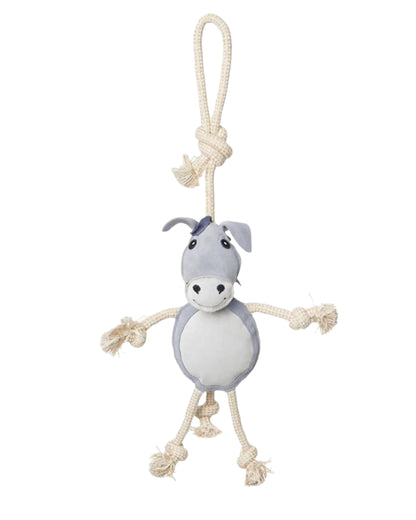 Equiflair LEMIEUX Donkey Horse Toy: Durable suede plush with rope limbs, perfect for pull play & stable fun!