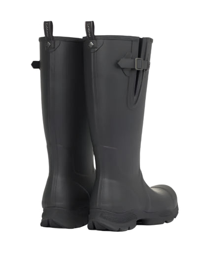 LEMIEUX Mens Stride Wellington Boots Black: Waterproof rubber wellies for yard work and outdoor activities. Equiflair