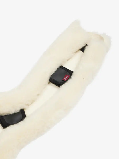 LeMieux Merino+ Anatomic Jumping Girth Cover - Natural. Breathable horse riding girth cover for comfort and anti-rubbing. Equiflair