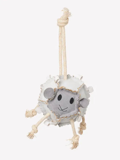 Equiflair: Lemieux Horse Toy Sheep - Durable & Entertaining Stable Toy with Rope Legs & Suede Ears