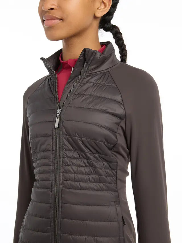 LeMieux Youth Josephine Jacket Cinder: Quilted, Long Sleeve, Stylish