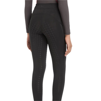 Lemieux Young Rider Orla Black Riding Leggings. Full Seat Grip, Horse Riding Tights for Kids.