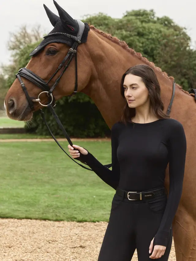 LeMieux Britney Black Long Sleeve Top with Horse - Equestrian Wear, Women's Riding Apparel, Shop Now!