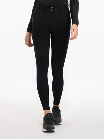 LEMIEUX Isabelle Knee Grip Breeches in Black: Stylish equestrian riding pants for comfort and performance.