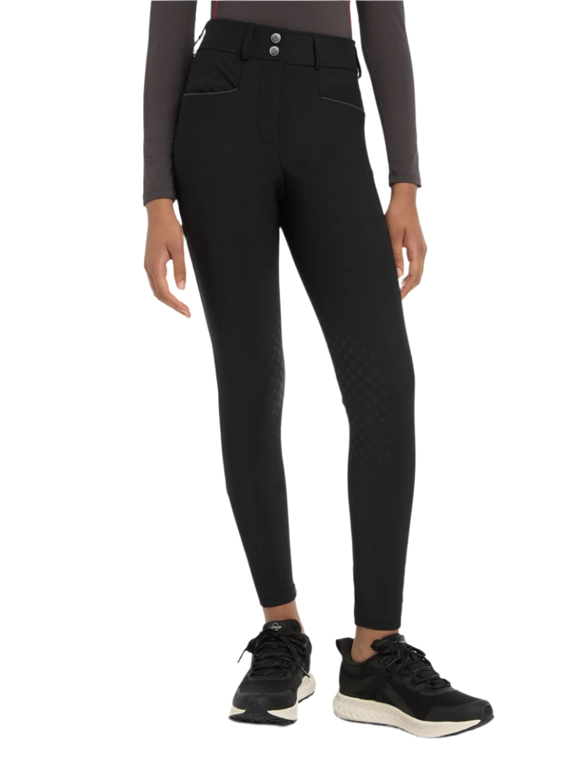 Lemieux Young Rider Izzy Knee Grip Breeches - Black Riding Pants from Equiflair