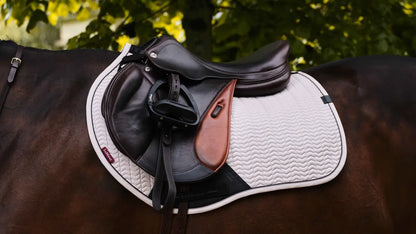 LEMIEUX ESSENCE EUROJUMP SQUARE STONE Saddle Pad. Comfortable fit & breathable. Equine Equestrian Gear.