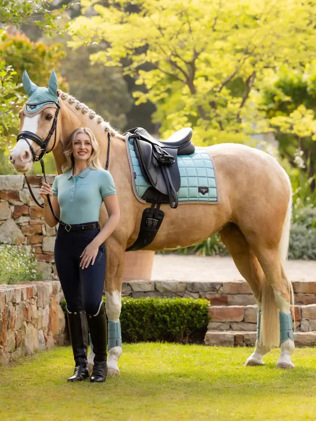 Lemieux Classique Aqua Polo Shirt for Horse Riding: Equestrian Fashion