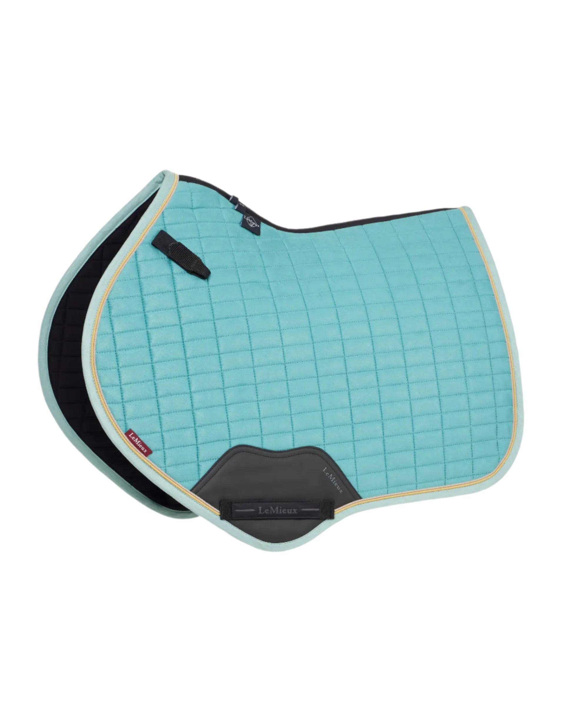 LeMieux Suede Close Contact Saddle Pad Lagoon - Quilted, Stylish Horse Riding Equipment