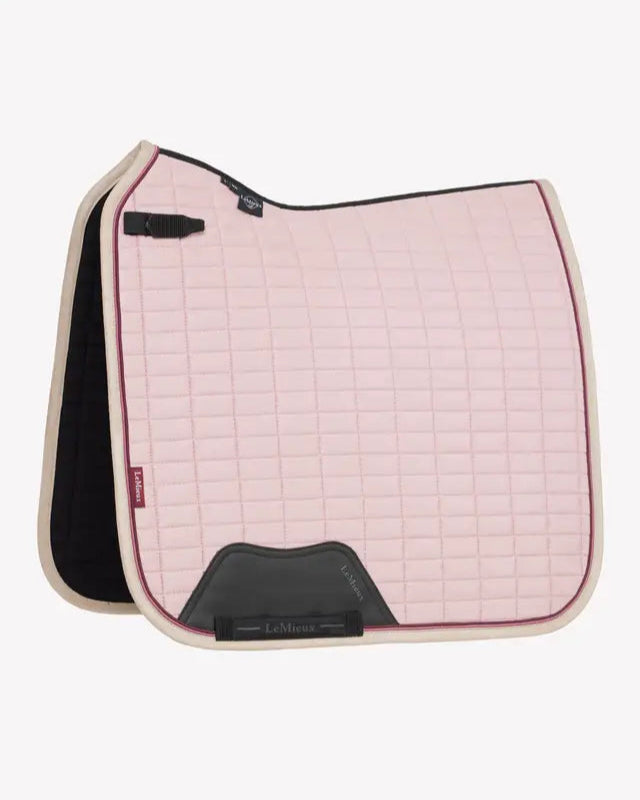 LeMieux Suede Dressage Square Blossom Pink Saddle Pad | Equestrian Horse Riding Tack