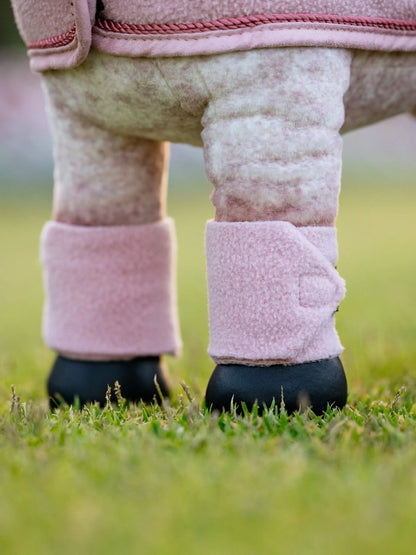 LeMieux Toy Pony Bandages Blossom: Pink Fleece Bandages on Pony Legs
