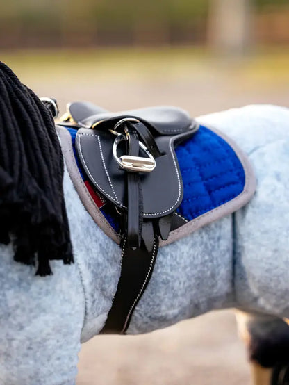 LeMieux Toy Pony Jump Pad - Benetton Blue - Equestrian Toy Saddle Pad for Kids