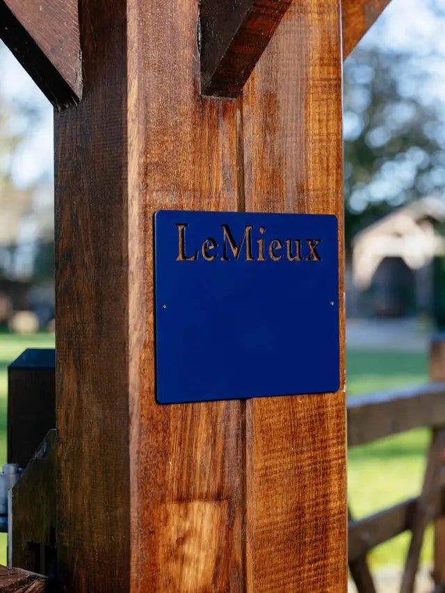 LeMieux Stable Name Plate Navy - Personalised Horse Name Sign for Stable Door