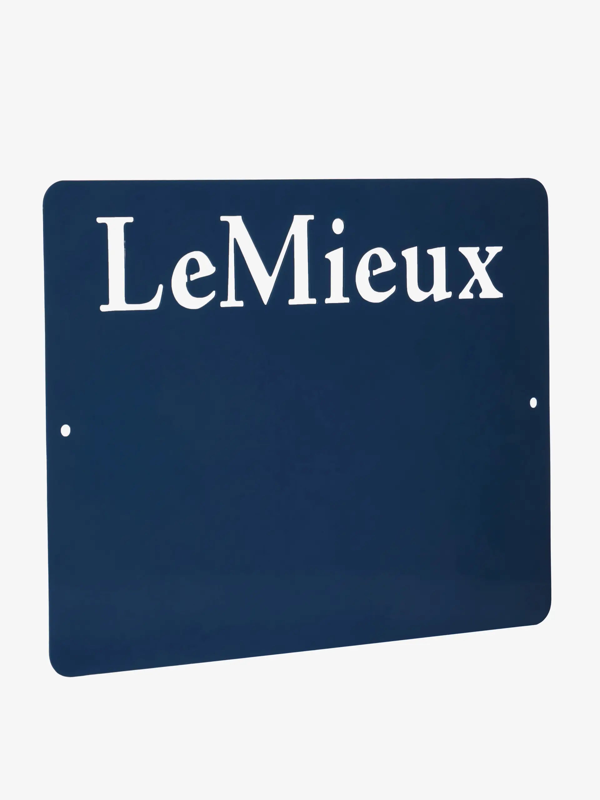 LeMieux Navy Stable Name Plate: Personalize your horse's stall with durable, laser-cut branding. Equestrian essentials from Equiflair.