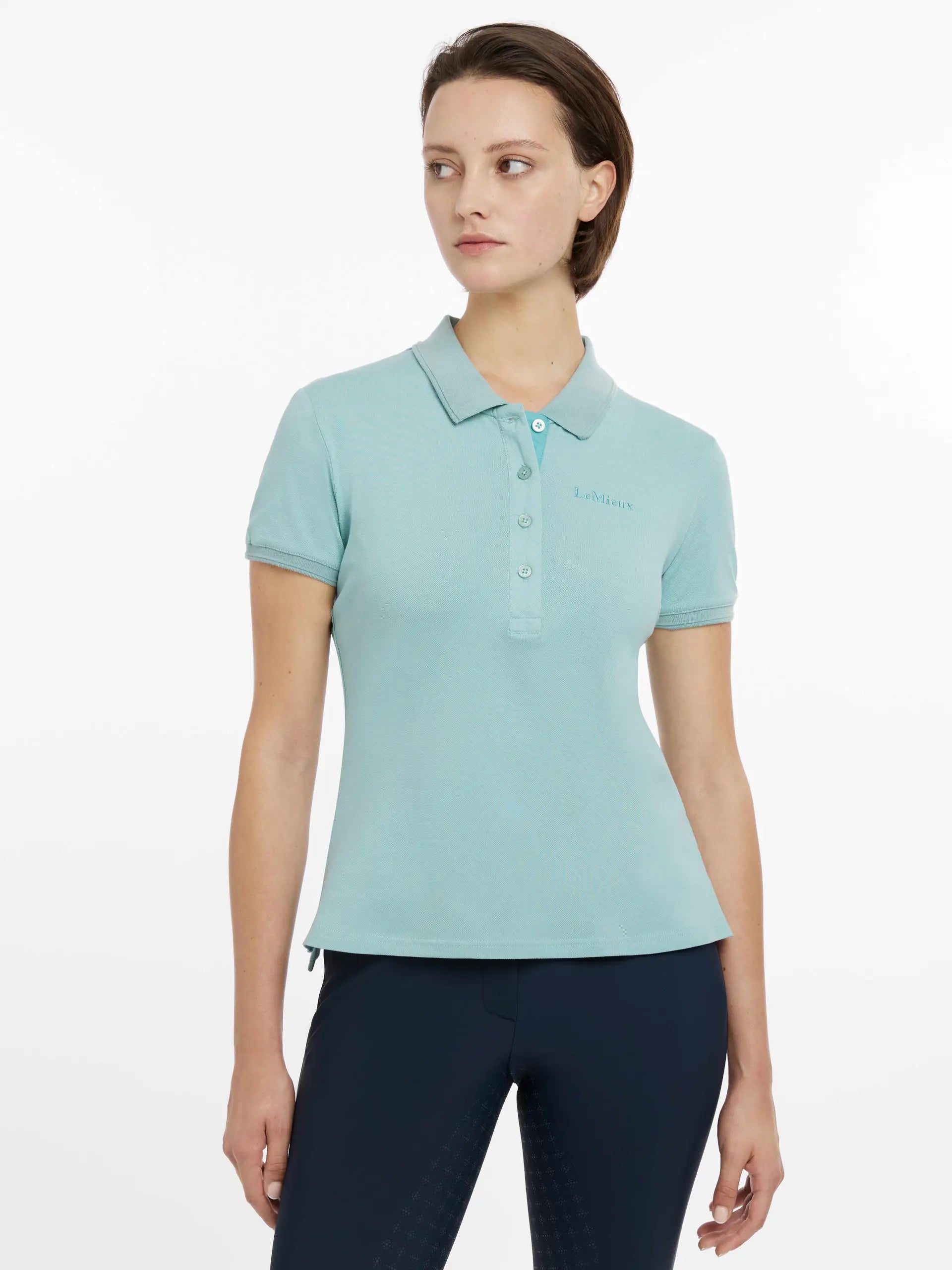 Lemieux Classique Aqua Polo Shirt - Quick Drying Equestrian Top | Equiflair Saddlery