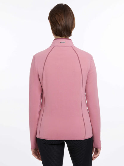 LeMieux Faye Fleece Zip Through Peony: Women's Activewear Top for Warmth & Comfort. Shop at Equiflair!