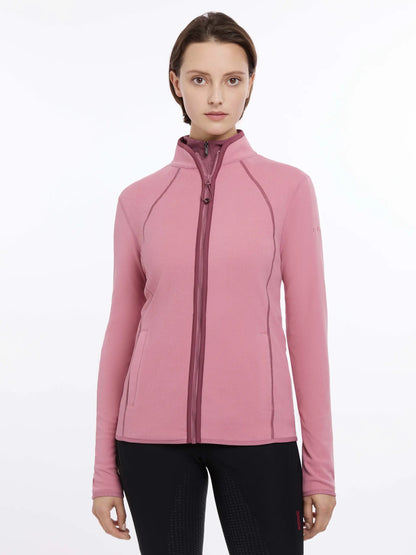 LEMIEUX Faye Fleece Zip-Up Jacket - Peony. Women's Warm & Stylish Fleece Jacket with Zipper. Shop Equiflair's Pink Fleece!