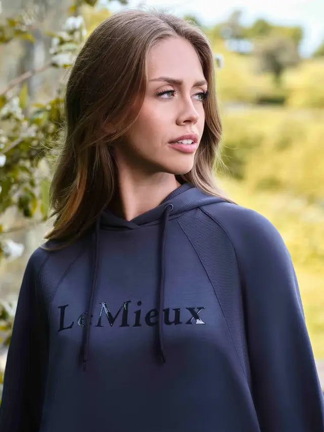 LeMieux Nadine Hoodie - Dusk Blue Women's Fashion, Stylish Equestrian Clothing, Lightweight Popover Hoodies