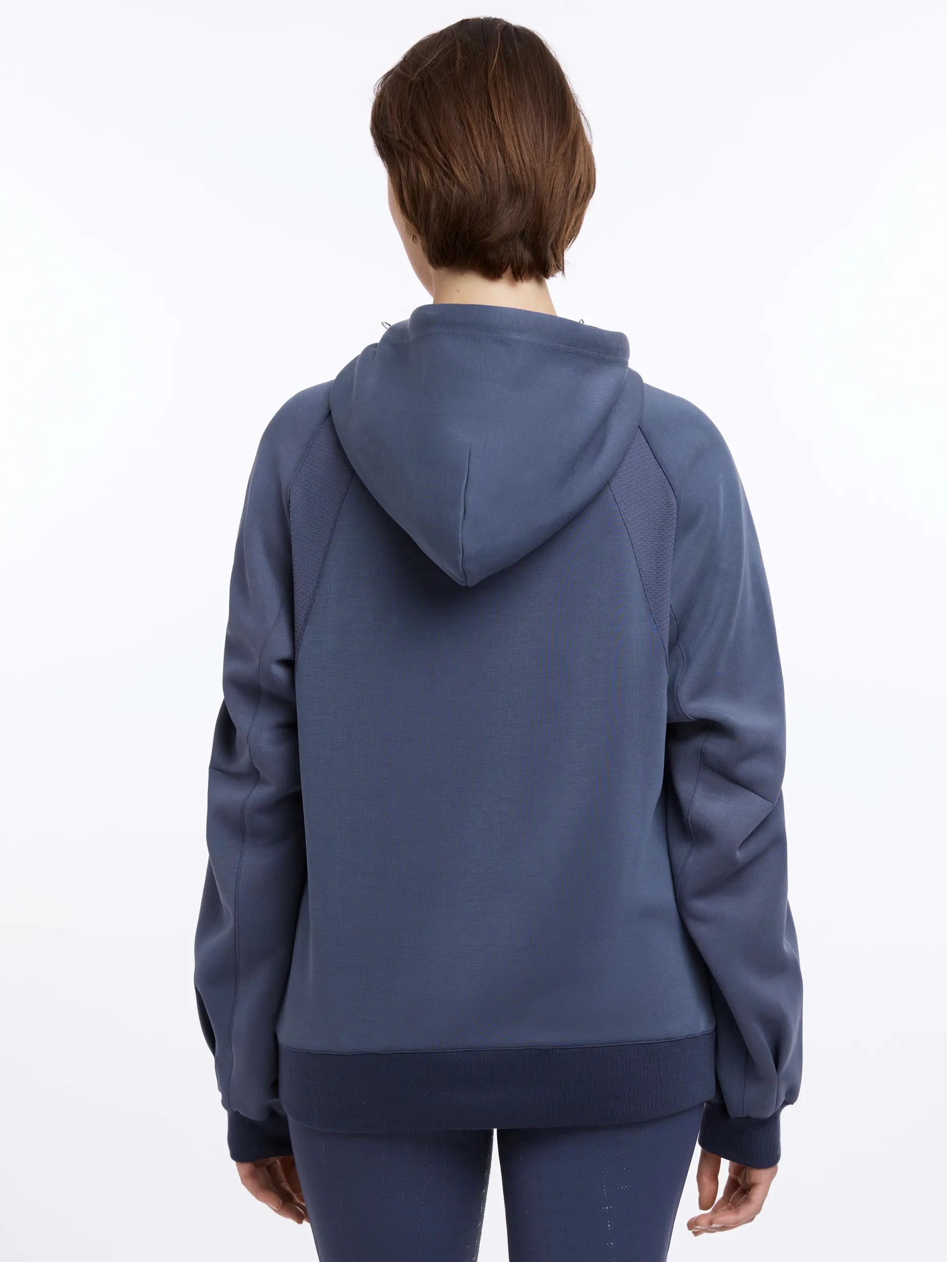 LeMieux Nadine Hoodie - Dusk Blue, Lightweight Layering Hoodie with Mesh Panels for Breathability, Women's Activewear