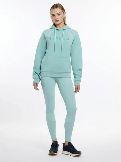 LEMIEUX NADINE HOODIE in Aqua: Lightweight Layering Popover for Equestrian & Everyday Comfort | Equiflair