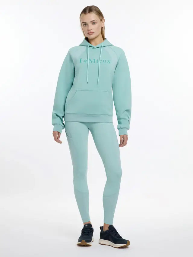 LEMIEUX NADINE HOODIE in Aqua: Lightweight Layering Popover for Equestrian & Everyday Comfort | Equiflair