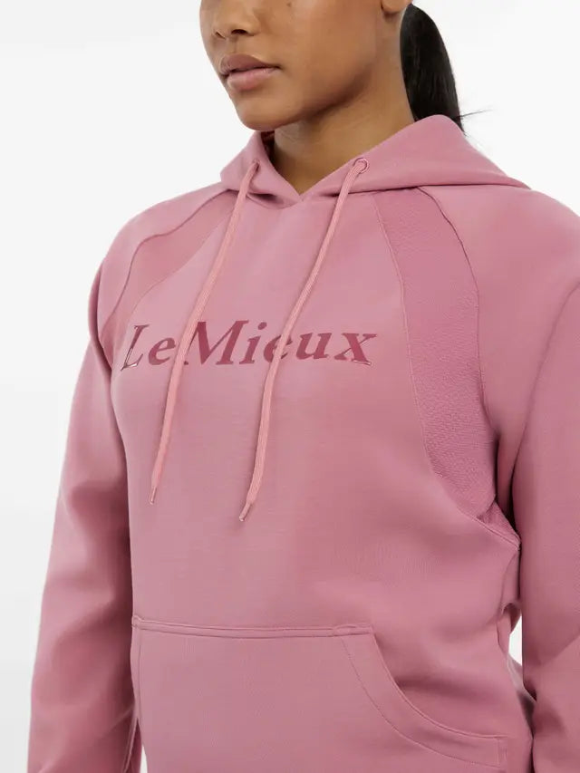 LeMieux Nadine Peony Hoodie. Lightweight mesh panelled hoodie for layering & breathability. Equiflair
