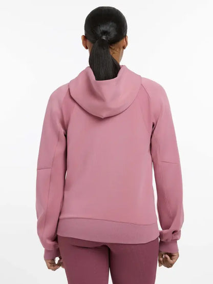 LEMIEUX NADINE HOODIE PEONY- Lightweight popover pink hoodie for women, easy layering, LeMieux brand