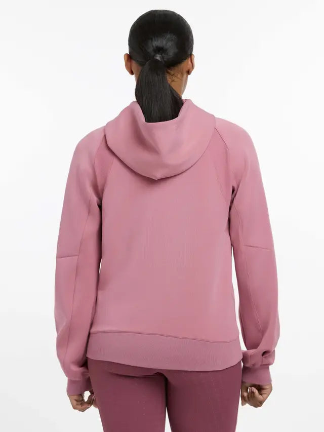 LEMIEUX NADINE HOODIE PEONY- Lightweight popover pink hoodie for women, easy layering, LeMieux brand