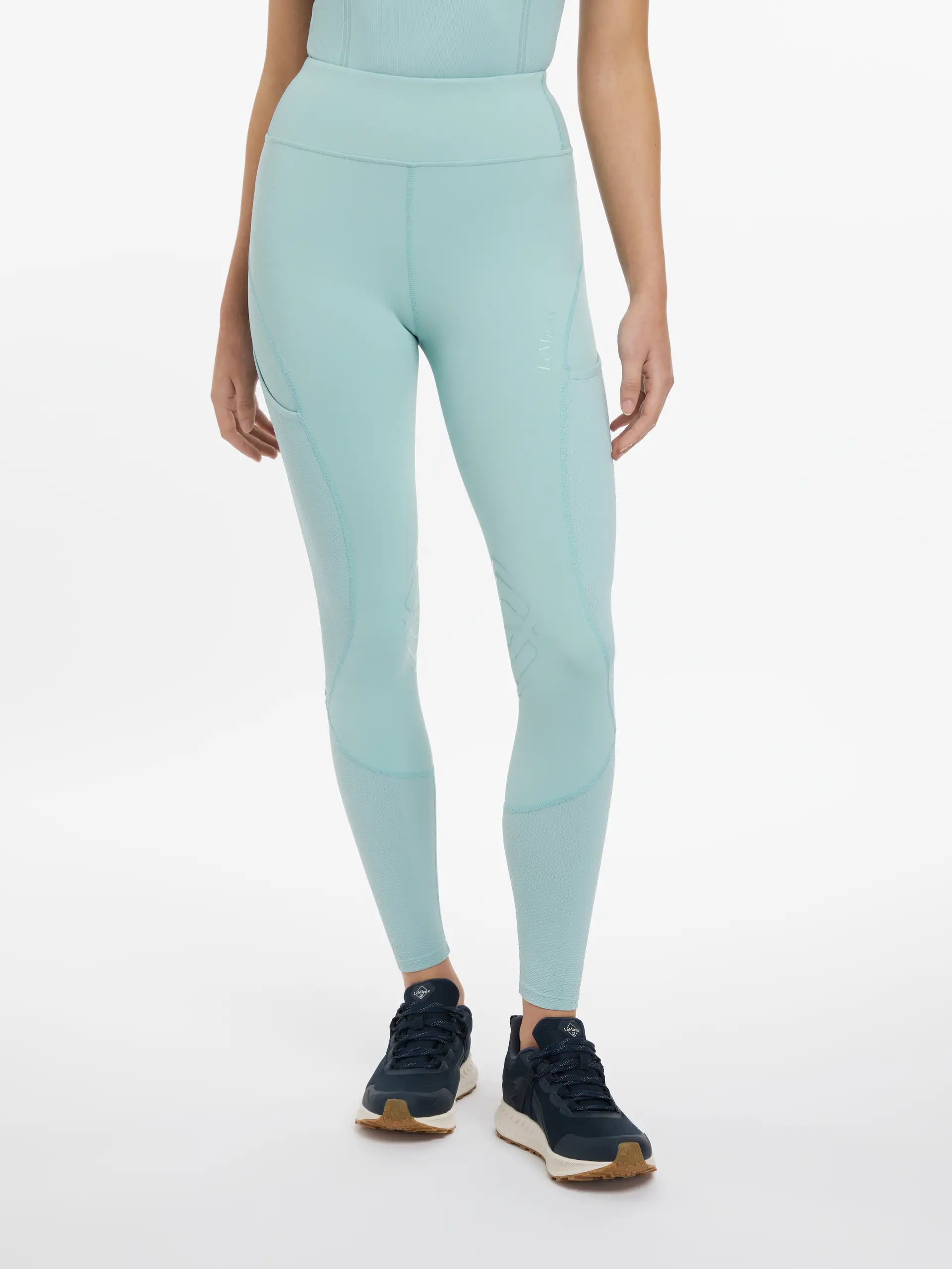 LEMIEUX Lydia Mesh Leggings - Aqua | Equestrian Leggings at Equiflair Saddlery