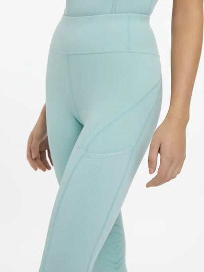 LEMIEUX LYDIA AQUA Leggings: Mesh, High-Waisted, Four-Way Stretch, Elasticated Waistband, Silicone Knee Grip, Comfortable Ride