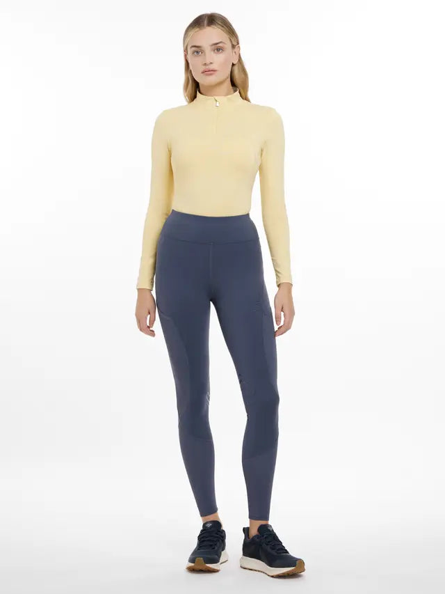 Lemieux Lydia Mesh Leggings Dusk Blue | Equiflair: Performance Equestrian Riding Tights with Silicone Grip