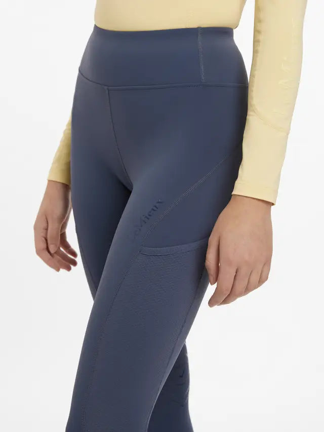 LEMIEUX Lydia Mesh Leggings Dusk Blue - Equestrian Riding Apparel, Comfortable and Breathable