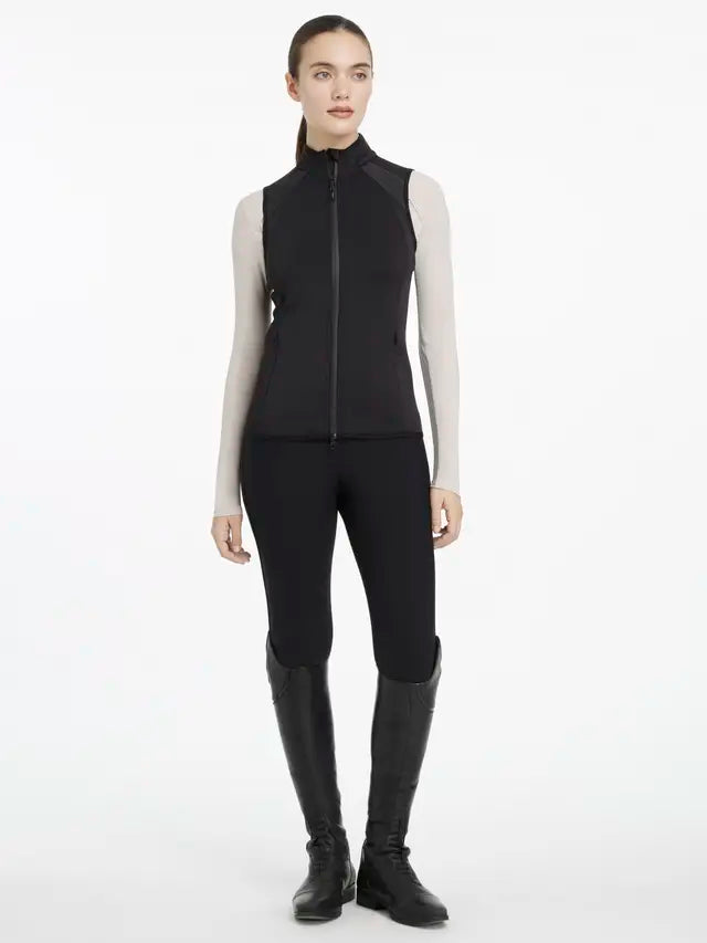 LeMieux Gayle Gilet Black: Equestrian Riding Vest for Women with Riding Leggings and Boots