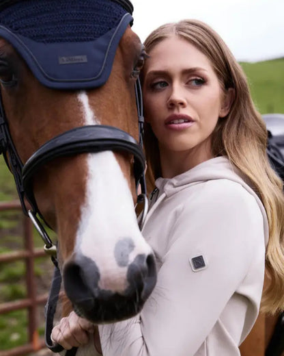 LEMIEUX TABI TECH ZIP THROUGH HOODIE STONE with Horse | Equestrian Fashion by Equiflair