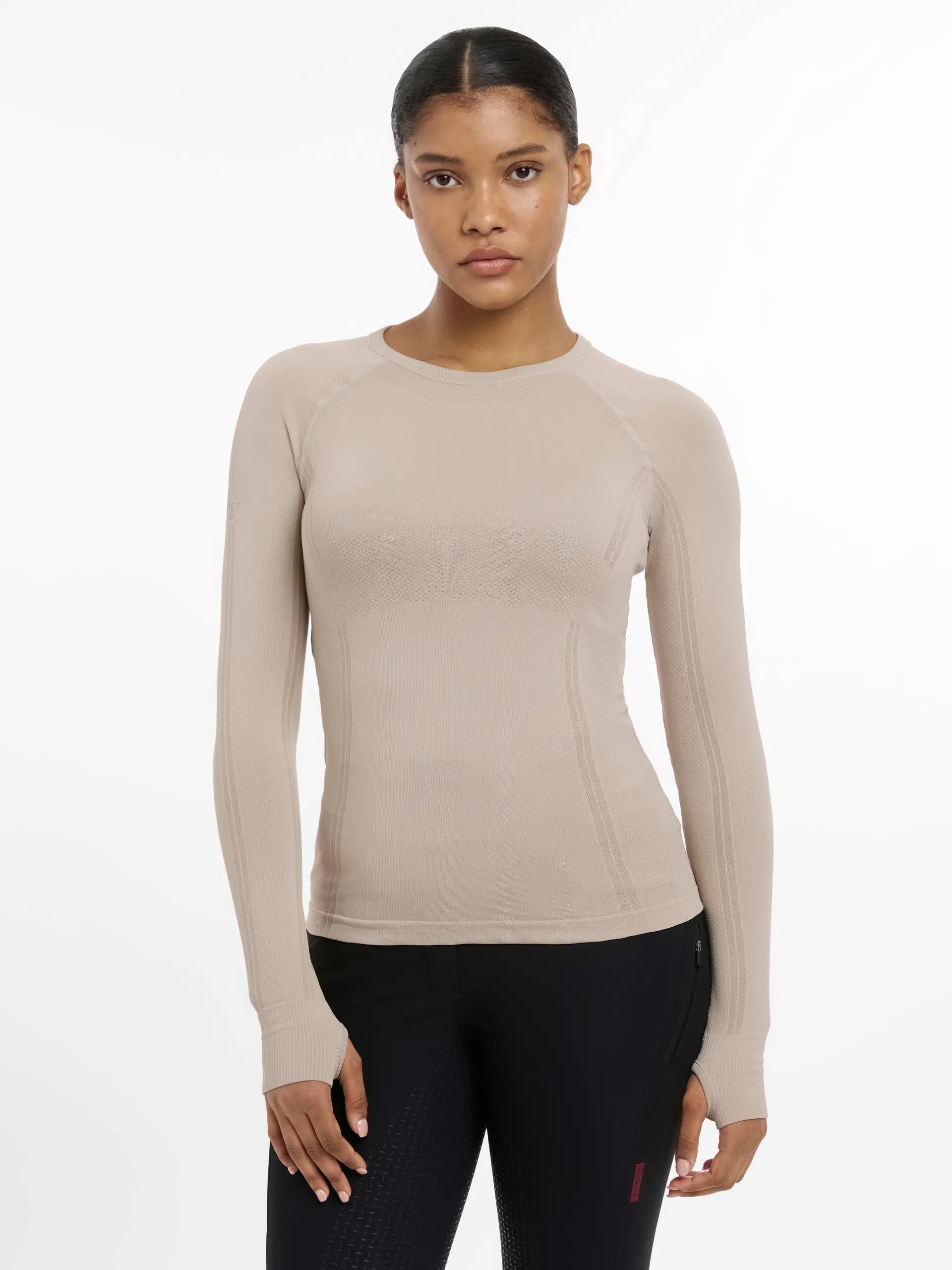 LeMieux Britney Seamless Long Sleeve Top Almond