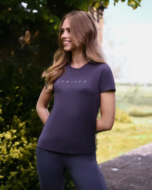 Lemieux Sports T-Shirt in Dusk Blue - Women's Horse Riding Apparel