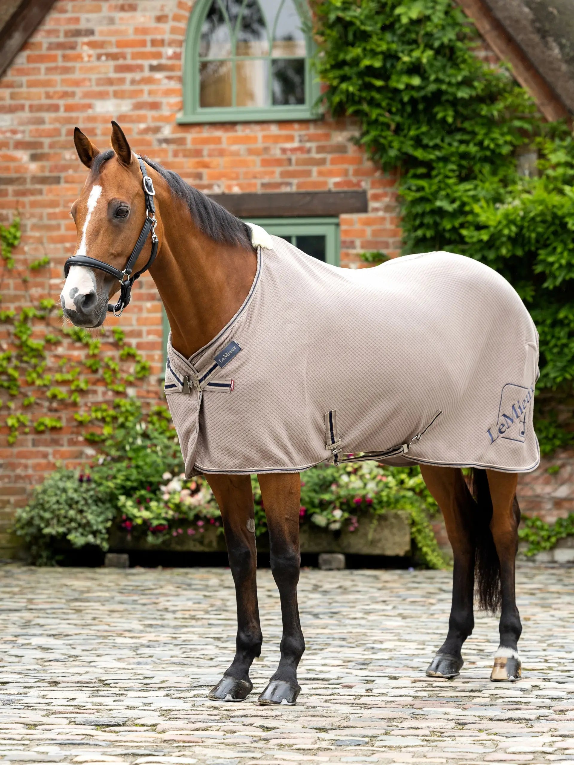 LEMIEUX KUDOS Bamboo Horse Cooler Pecan - Equine Blanket for Cooling, Travel & Post-Exercise