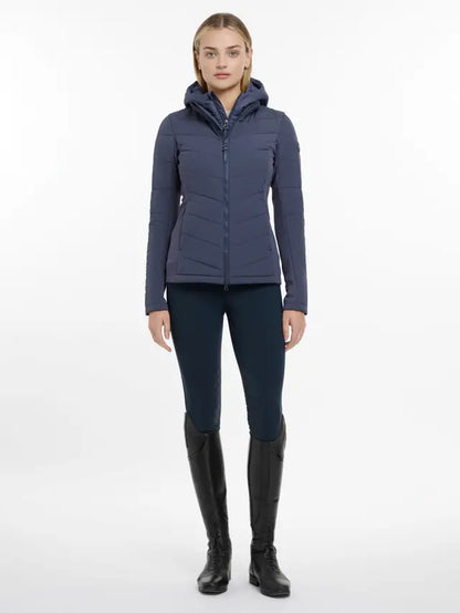 LeMieux Brioney Hybrid Jacket in Dusk Blue: Water-Repellent & Insulated Riding Jacket