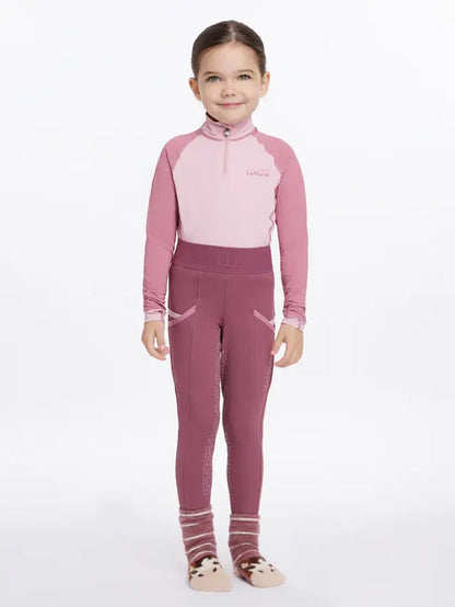 LEMIEUX Mini Base Layer Blossom - Equestrian Girl's Horse Riding Apparel in Pink. Comfortable & Stylish Riding Clothes