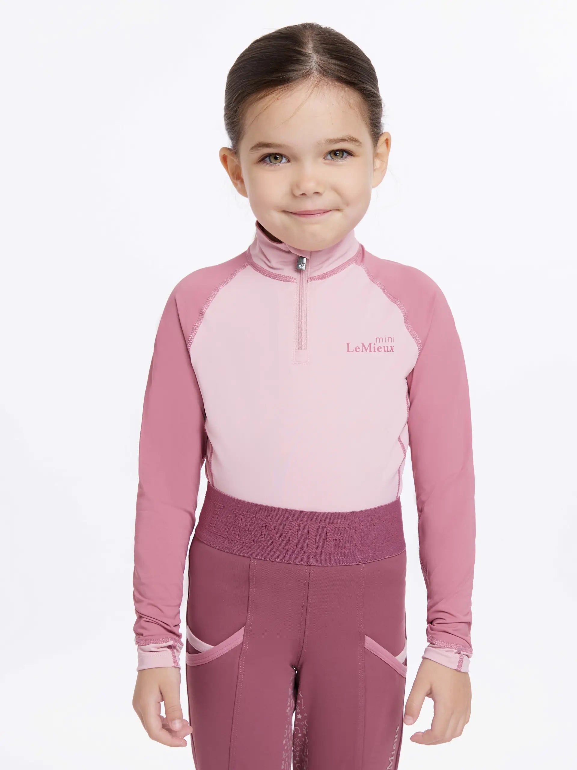 LEMIEUX MINI BASE LAYER BLOSSOM: Girl in Pink Horse Riding Apparel from Equiflair